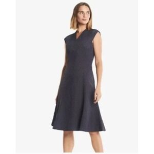 MM LaFleur Sadako Dress Vine Jacquard Orbit Women Size 12 Career Workwear A Line